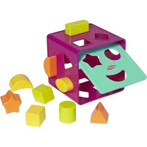 Form Fitter Shape Sorter Matching Activity Cube Toy with 9 Shapes for Toddlers